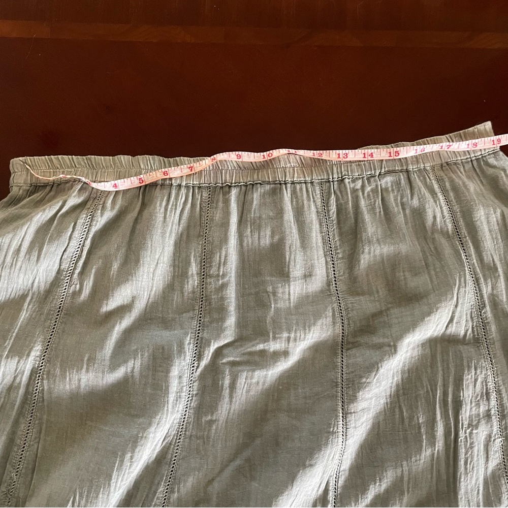 EUC Soft Surroundings Suzette Embellished Green Maxi Skirt - Picture 5 of 6